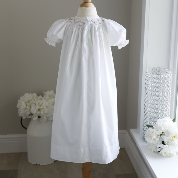 Strasburg Dress White Cotton Bishop Smocked Size 4 Special Occasion Spring - Picture 6 of 6